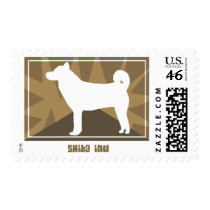 Earthy Shiba Inu Postage Stamps