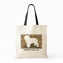 Earthy Spanish Water Dog Canvas Bags