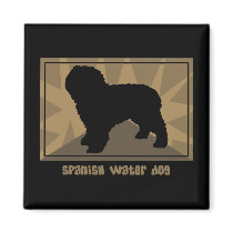 Earthy Spanish Water Dog magnets by MenagerieMayhem Earthy Spanish Water Dog magnets