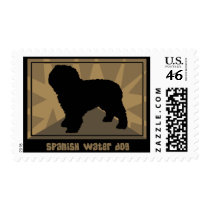 Earthy Spanish Water Dog Postage Stamps by MenagerieMayhem Earthy Spanish Water Dog Postage Stamps