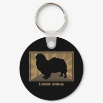 Earthy Tibetan Spaniel keychains by MenagerieMayhem Earthy Tibetan Spaniel keychains