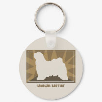 Earthy Tibetan Terrier keychains