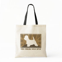 Earthy Westie Tote Bag