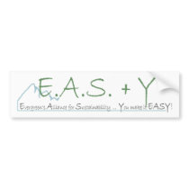 EAS+Y Bumper Sticker