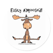 Easily Amoosed! stickers by creationhrt Easily Amoosed! stickers