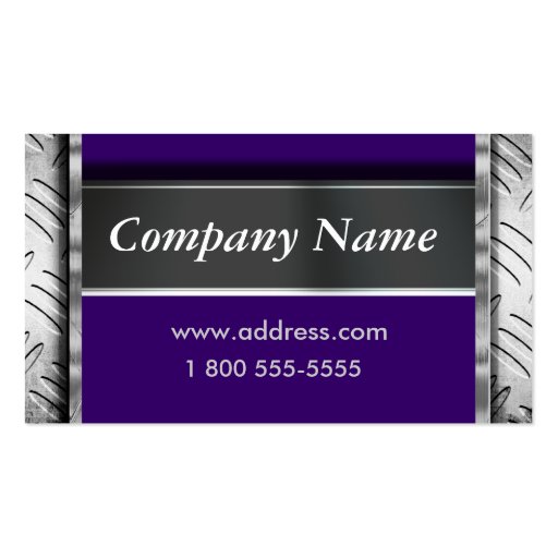 Easily Change Color Metal Look Business Cards (front side)