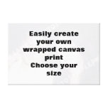 Easily create your canvasprint Remove the big text Stretched Canvas Print