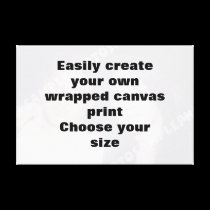 Easily create your canvasprint Remove the big text Stretched Canvas Print