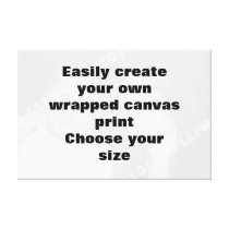 Easily create your canvasprint Remove the big text Stretched Canvas Print
