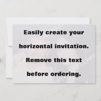 Easily create your horizontal photo invitation invitation