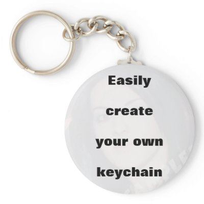 Easily create your keychain. Remove the big text!
