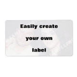 Easily create your label. Remove the big text!