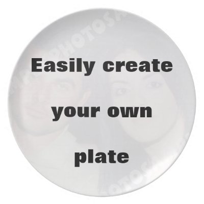 Easily create your own plate Remove the big text!
