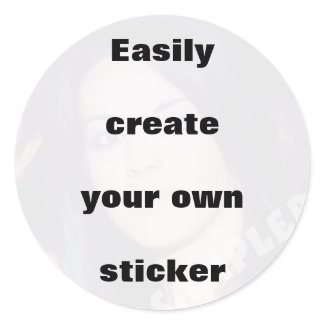 Easily create your own round sticker sticker