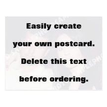 Easily create your postcard. Remove the big text!