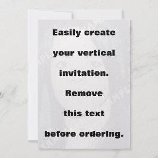 Easily create your vertical photo invitation invitation