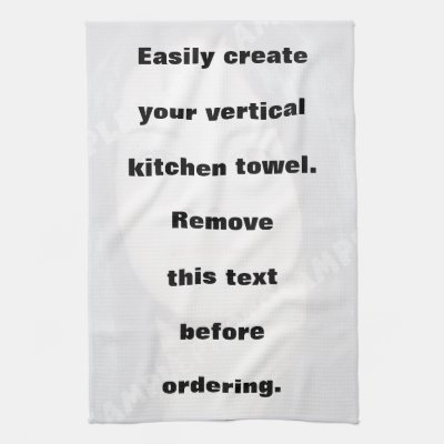 Easily create your vertical photo kitchen towel