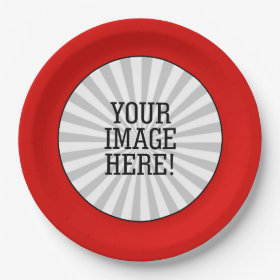 Easily Make Your Own in one step in Red Frame 9 Inch Paper Plate