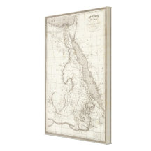 East Africa Map Stretched Canvas Prints