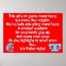 East Beauregard Football Poster