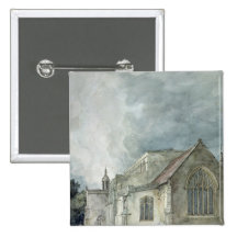 East Bergholt Church, c.1805-11 Pinback Buttons