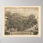 East Boston, MA Panoramic Map - 1879 Print