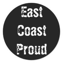 East Coast Proud Black Round Sticker by eastcoastproud East Coast Proud Black Round Sticker