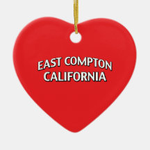 East Compton California Christmas Tree Ornament