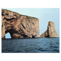 East end of Perce Rock from sea, late afternoon, Q Custom Flyer