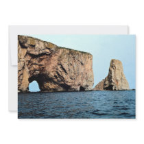 East end of Perce Rock from sea, late afternoon, Q Announcement