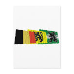 East Flanders Waving Flags Trio Postcard