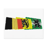 East Flanders Waving Flags Trio Postcards