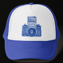 East German Camera - Dark Blue hats by artberry East German Camera - Dark Blue hats