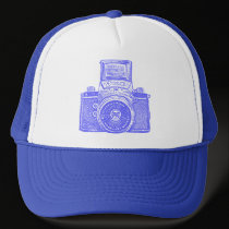 East German Camera - Elecric Blue hats by artberry East German Camera - Elecric Blue hats