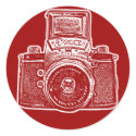 East German Camera II - Maroon stickers
