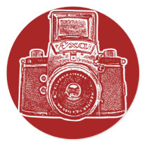 East German Camera II - Maroon stickers by artberry East German Camera II - Maroon stickers