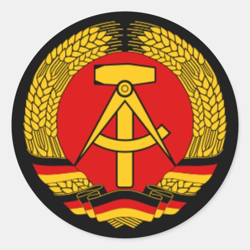 East Germany DDR Classic Round Sticker Zazzle
