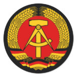 East Germany DDR Round Sticker