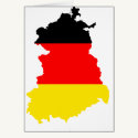 Mapa da bandeira de East Germany cartões
