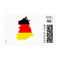 East-Germany flag map postage