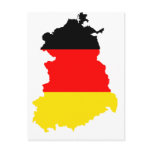 East-Germany flag map Post Card