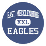 East Mecklenburg - Eagles - High - Charlotte Round Stickers