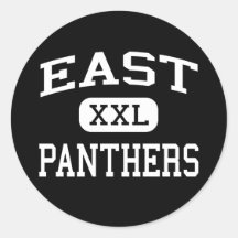 EAST - PANTHERS - HIGH SCHOOL - Buffalo New York Round Stickers