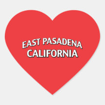 East Pasadena California Heart Sticker