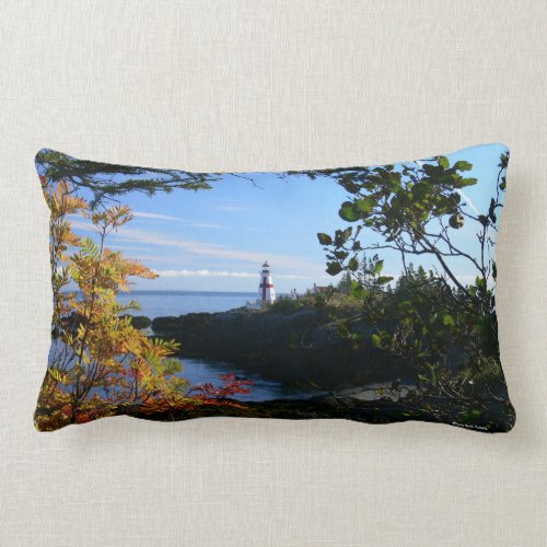 East Quoddy lighthouse American MoJo Pillow throwpillow