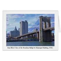 East River: Brooklyn Bridge & Municipal Building Card