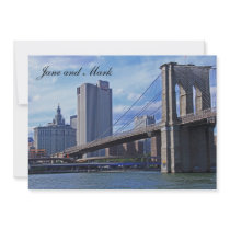 East River: Brooklyn Bridge & Municipal Building Custom Invite