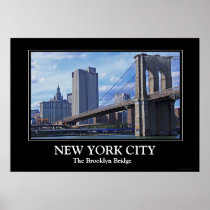 East River: Brooklyn Bridge & Municipal Building Posters