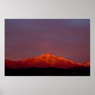 East San Bernardino Peak at Sunset Poster print