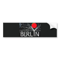 East Side Gallery, Berlin Wall, Barbed Wire/Red Su Bumper Sticker